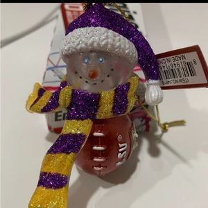 LSU Football Snowman Ornament